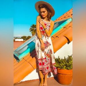 Spell & The Gypsy Hotel Paradiso Strappy Maxi Dress Pearl